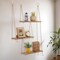 Boho Wall Shelves for Plants - 3 Tier Macrame Wall Hanging Shelves